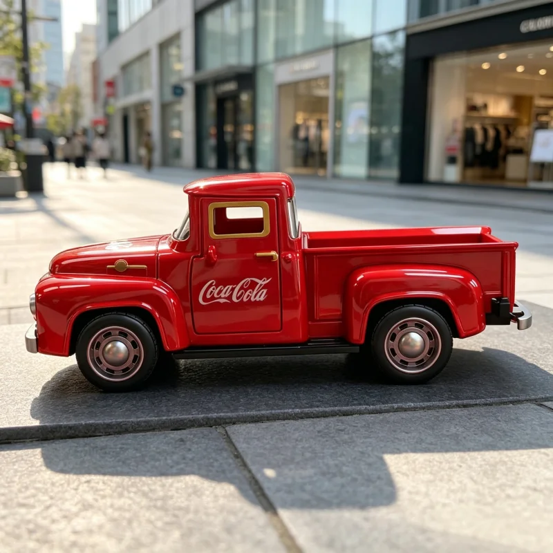 1/36 Retro Amerikanisches Rotes Pickup-Legierungs-Reaktionsspielzeugauto-Modell, Geeignet für Erwachsene als Sammlerstücke und Dekorationen – Detail 1
