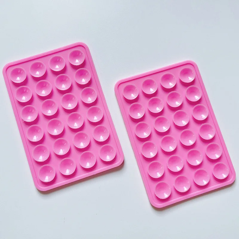 Doppelseitiges Silikon-Saugpad für Handyhalterung, Saugnapf mit Klebstoffrückseite, Silikon-Gummi-Saugpad für Fixierpads