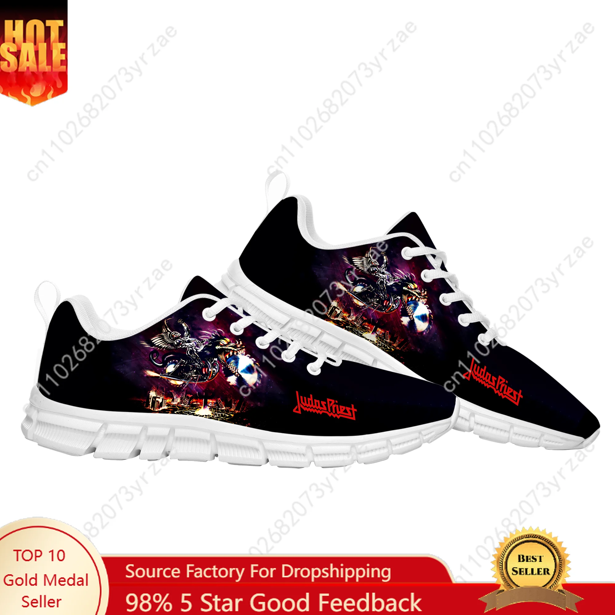 Judas Priest Sneakers Mens Womens Teenager Customized Sports Shoes High Quality Fashion Casual Pattern Print Custom Made Shoes