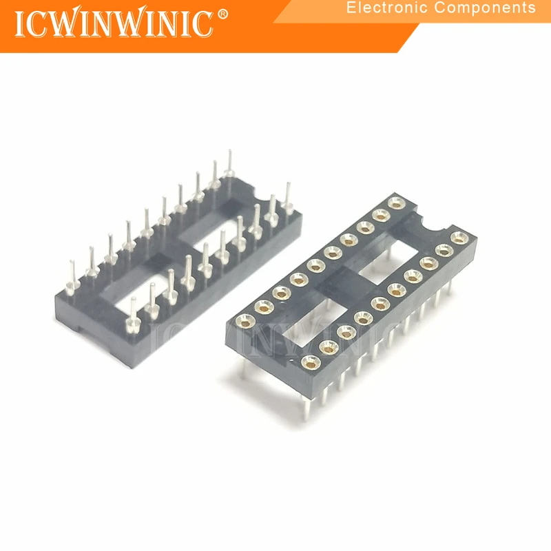 10piece IC socket integrated block in-line DIP single-chip microcomputer chip round hole base sub 24P wide