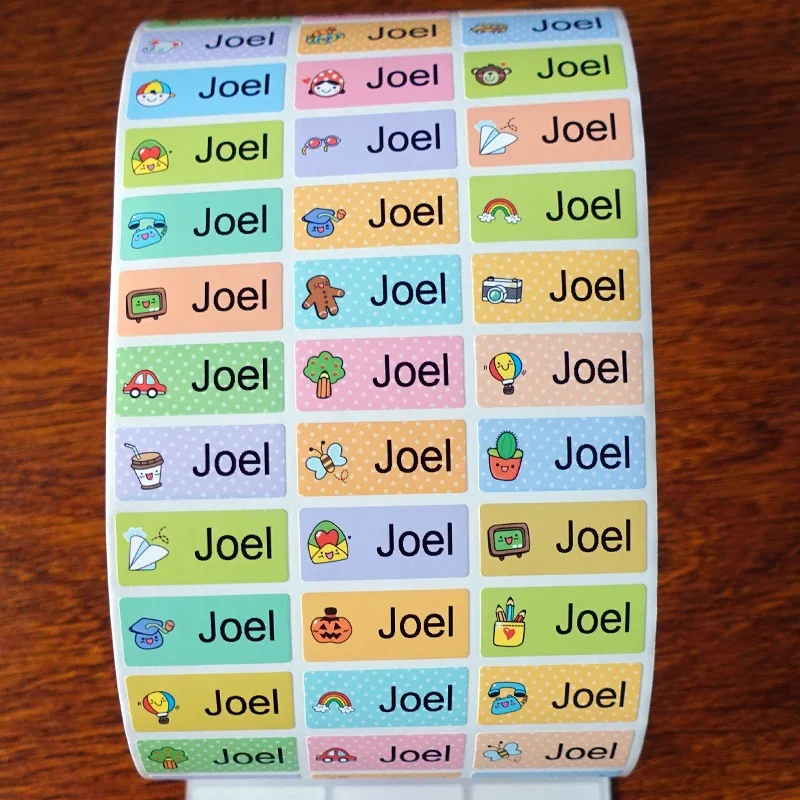 

120Pcs Name Stickers Customized Sticker Variety Cartoons Waterproof Personalized Labels Children Stationery Tags