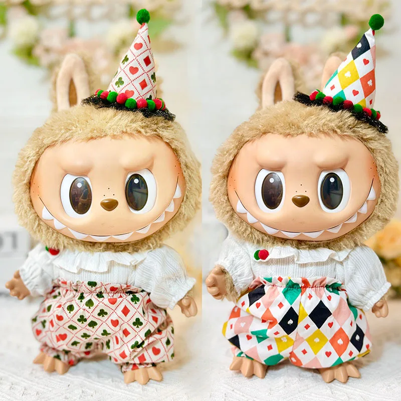 

2025 New Arrival 38cm For Zimomo Doll Clothes Color Match Dolls Accessories Clown Costume Cute Little Cloths In Stock No Doll