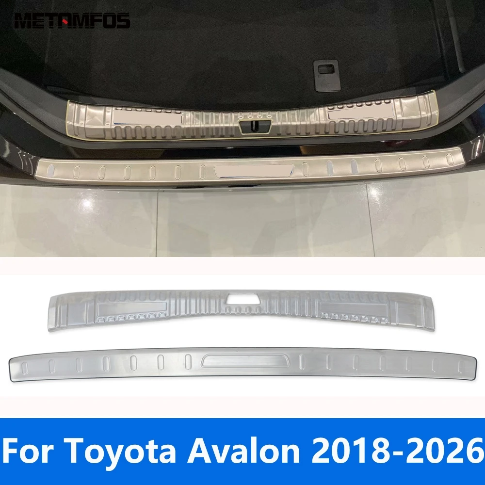 

For Toyota Avalon 2018-2025 2026 Interior Exterior Rear Trunk Bumper Foot Plate Tailgate Door Sill Scuff Guard Plate Accessories