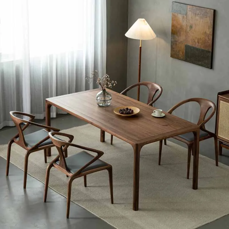 

Kawaii Luxury Dining Table Rectangular Unique Nordic Wood 4 Chairs Tables Restaurant Space Saving Mesas De Jantar Home Furniture