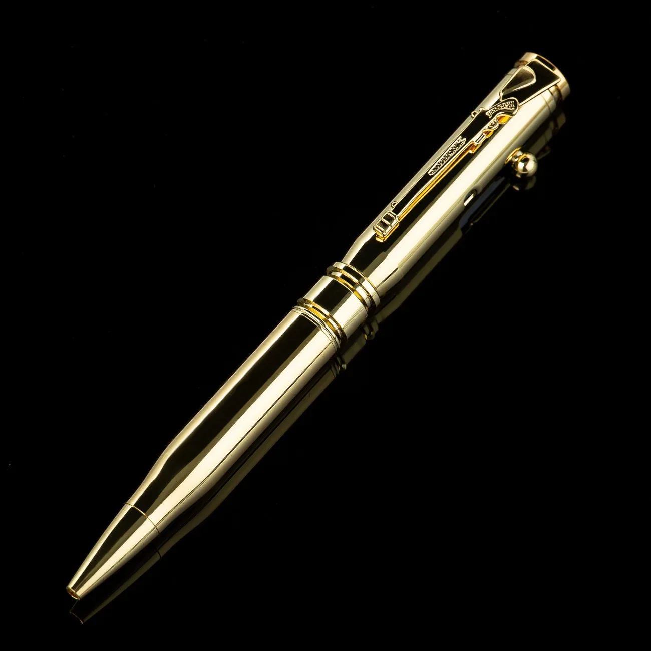 2PCS Bolt pen stock wholesale creative metal pen printable logo multifunctional ballpoint pen