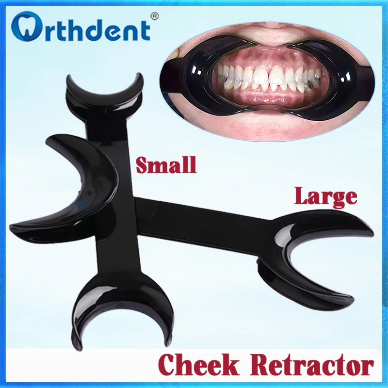 

4Pcs Dental Double Head T-Shape Cheek Mouth Lip Retractor Intraoral Opener Mouth Expander Plastic Dentistry Orthodontic Material