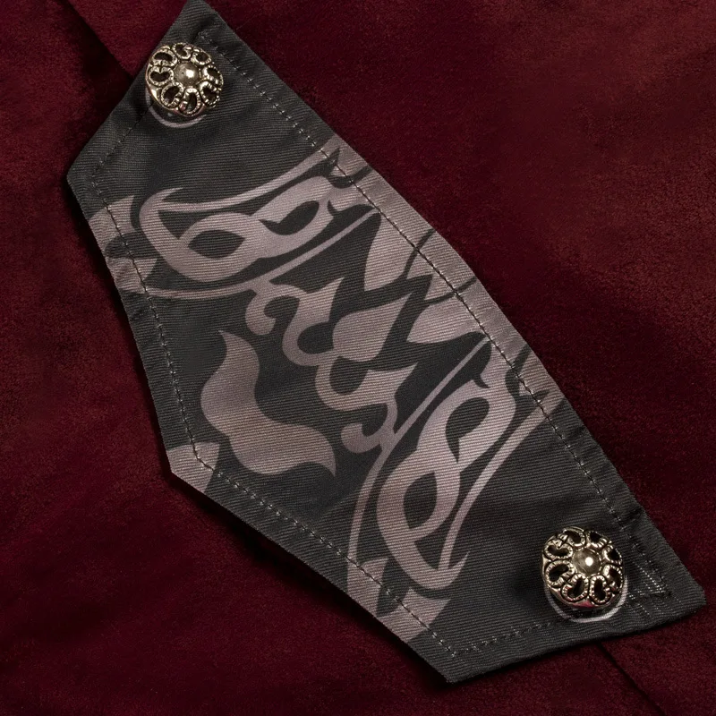Jas Pria Gaya Goth Steampunk Victorian Kerah Tegak Model Nobleman Jaket Retro Eropa Abad Pertengahan Kostum Larp Viking Seragam