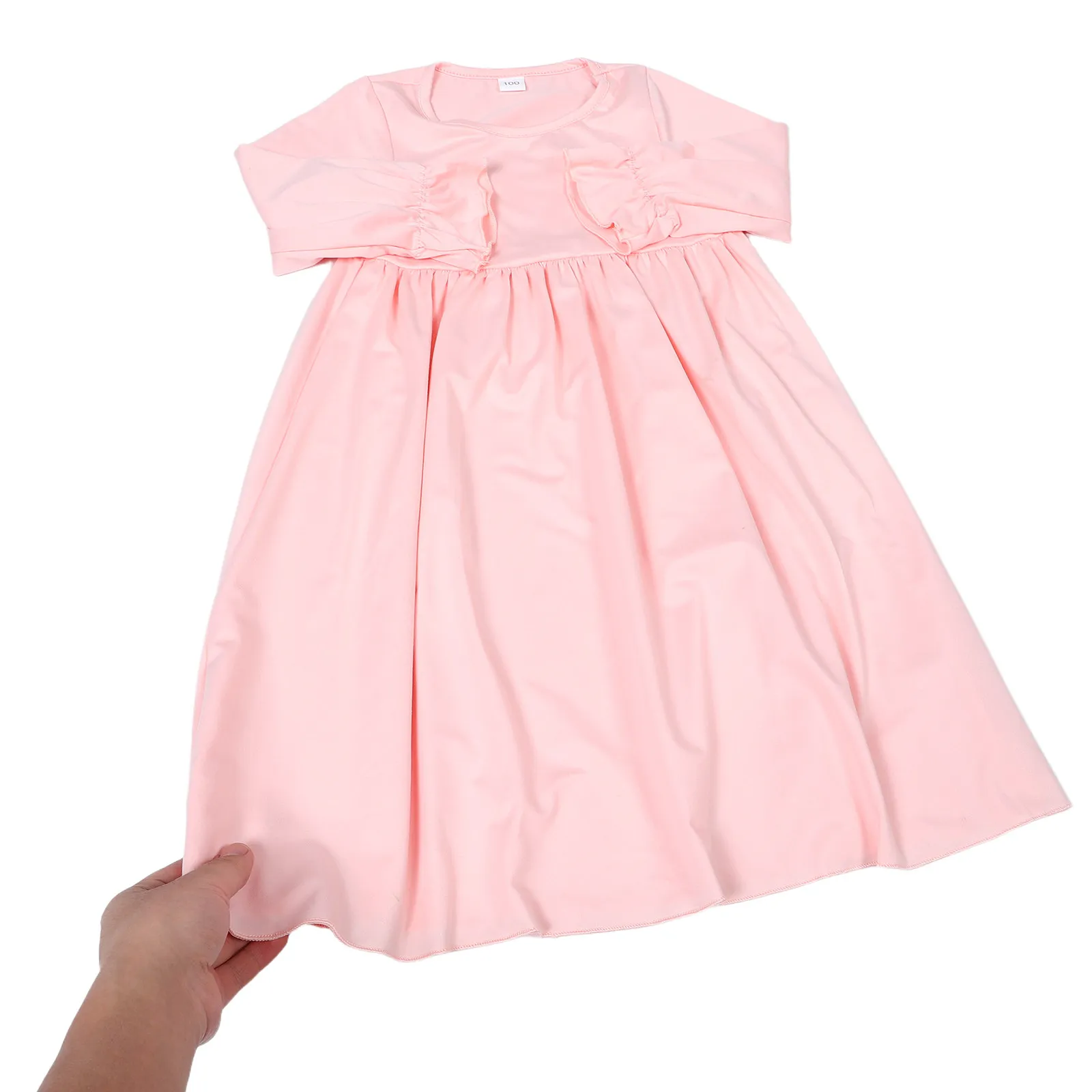 1Set Baby Girls Muslim Dress Long Sleeve Abaya Hijab Complete Outfit Solution Ideal for Special Occasions Cultural Events