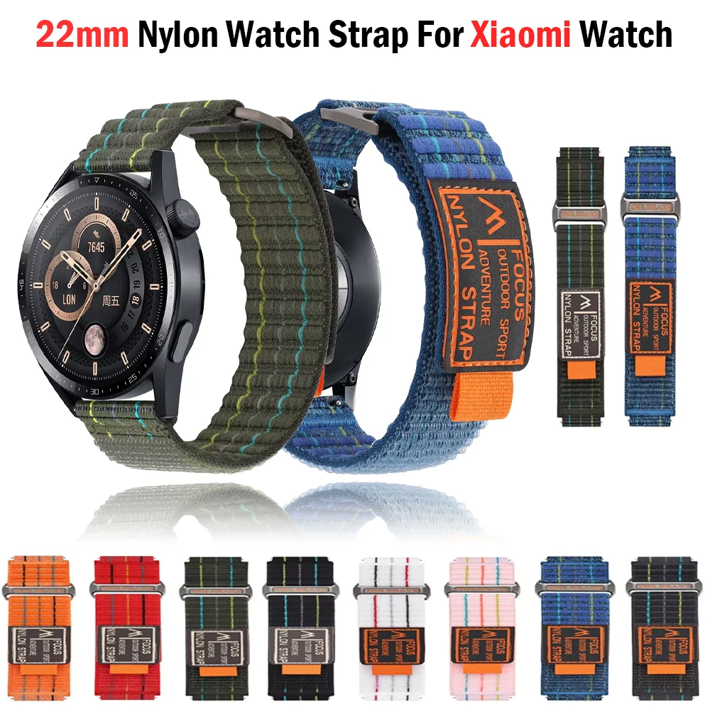

Nylon Watch Band For Xiaomi Watch s1/s1 Active S4/S3/S2 Strap Replacement Strap For Xiaomi Mi Watch Color 2/2 pro Watchbands