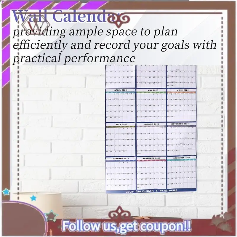 ABBG-стираемая доска-календарь, ежемесячный еженедельник, прозрачная 12-месячная влажная и сухая доска для настенного домашнего офиса, многоразовая