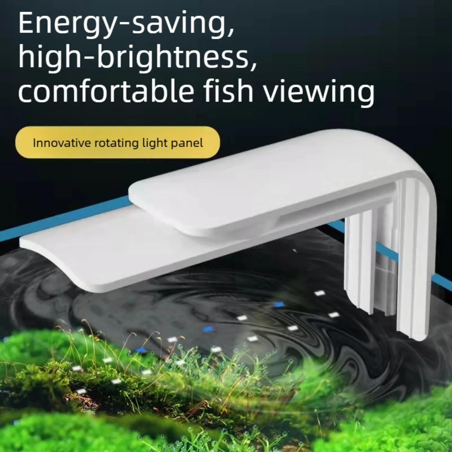 

Светодиодный светильник для аквариума Nano Tank, полноспектральный светильник для аквариумных растений с синим и белым светом, 360° ° Вращающийся элемент для аквариума с растениями