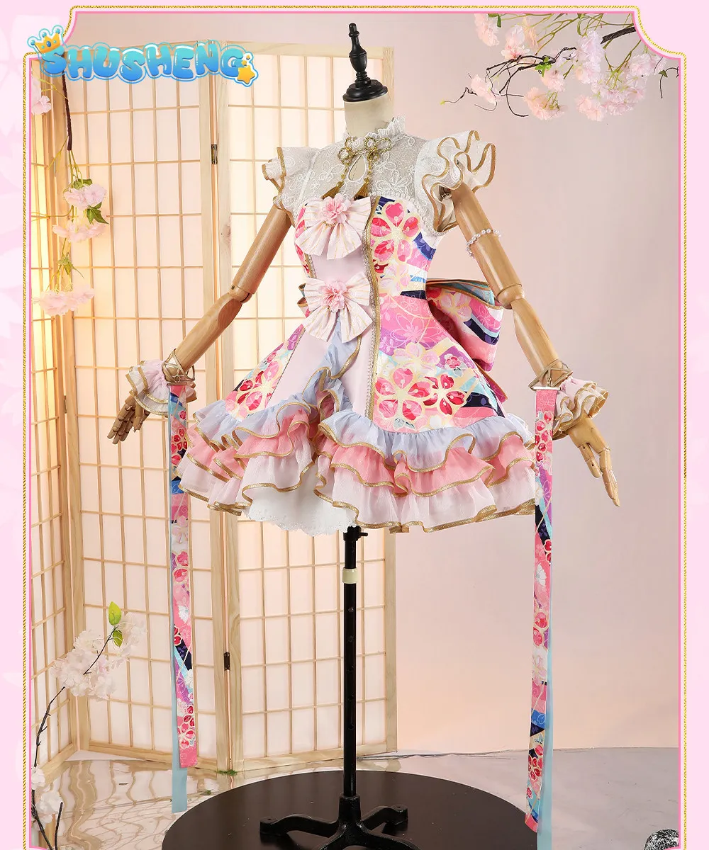 

Anime LoveLive Yazawa Niko Cherry Blossom Fairy Game Suit Sweet Lovely Dress Uniform Cosplay Costume Halloween Party Outfit