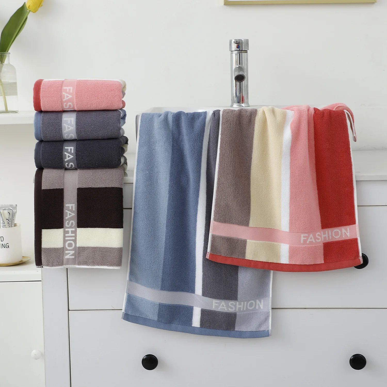 Home Cotton Thickened Shower Soft Absorbent Face Towel Suitable for Young People To Use At Home Camping It Is A Gift Towel