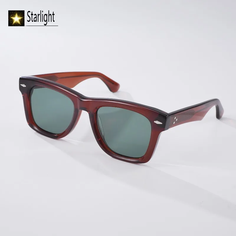 عالية الجودة إطار كبير سميكة مربع النظارات الشمسية رجل أسود ريترو UV400 نظارات الموضة الرجال النظارات النساء العصرية اليدوية 150 مللي متر