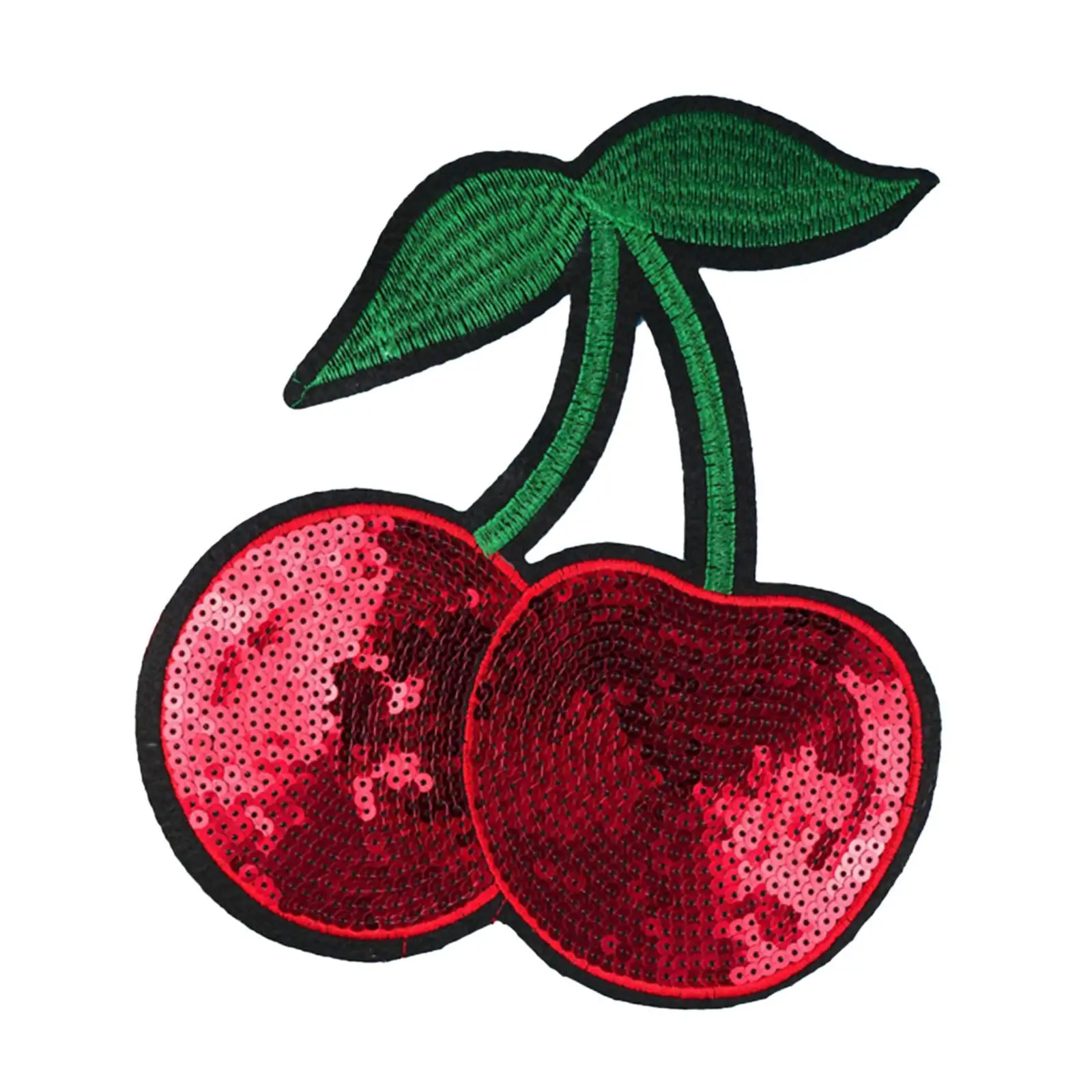 Cherry Iron on Patch Embellishment Embroidery Applique Applique Badge Patch Sewing Sticker for Hat Jacket Bag Families Clothing