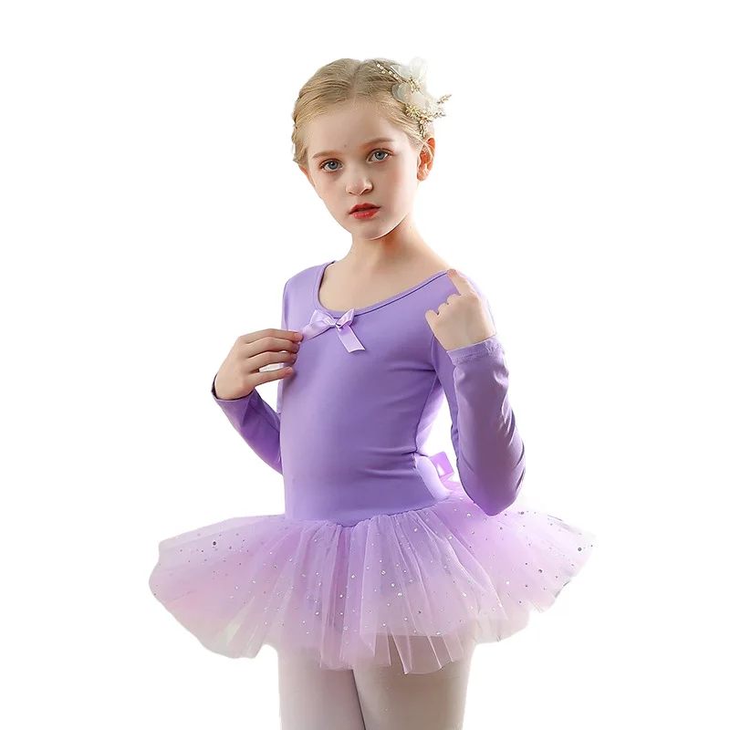 Baby Girls Ballet Leotard Gymnastics Outfit Kids Short Sleeve Leotard Dance Tutu Skirt Bodysuit Ballet Dress Dance Training Wear