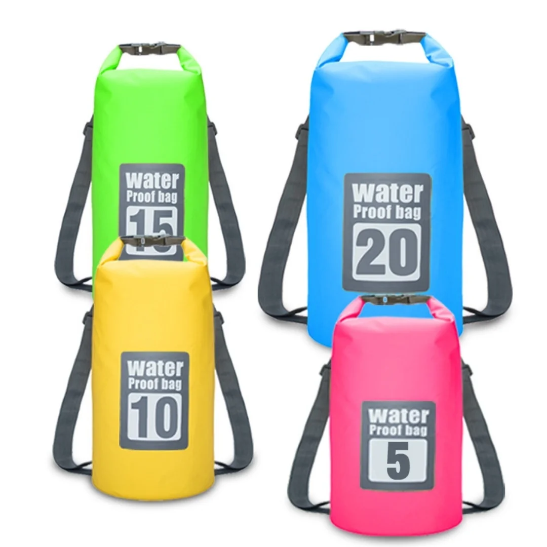 

10L Waterproof Bag, PVC Waterproof Pack for Swimming, Beach & Rafting, Camouflage Waterproof Bucket Bag, Double - shoulder Backp