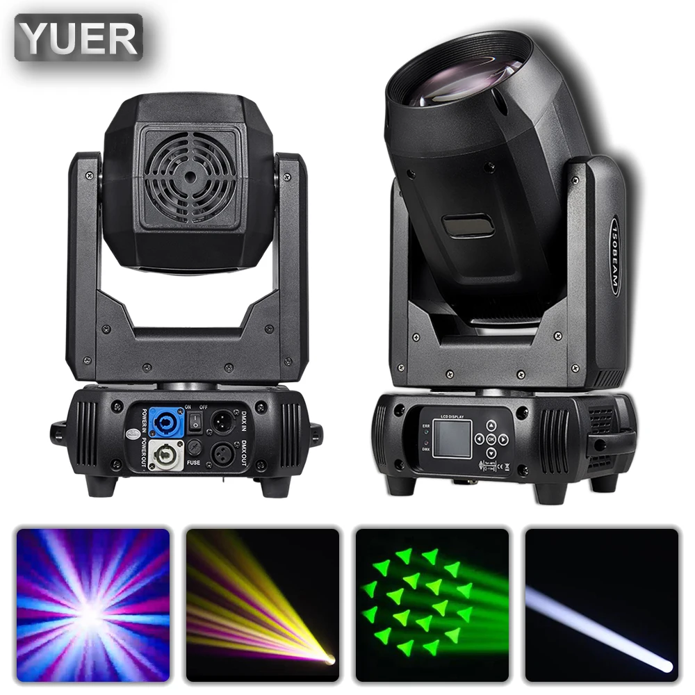 

YUER Nеw Arrival LED 150W Beam Moving Head Lighting Stage DJ Light Disco Bar Club Performance Wedding Show Lighting Equipment