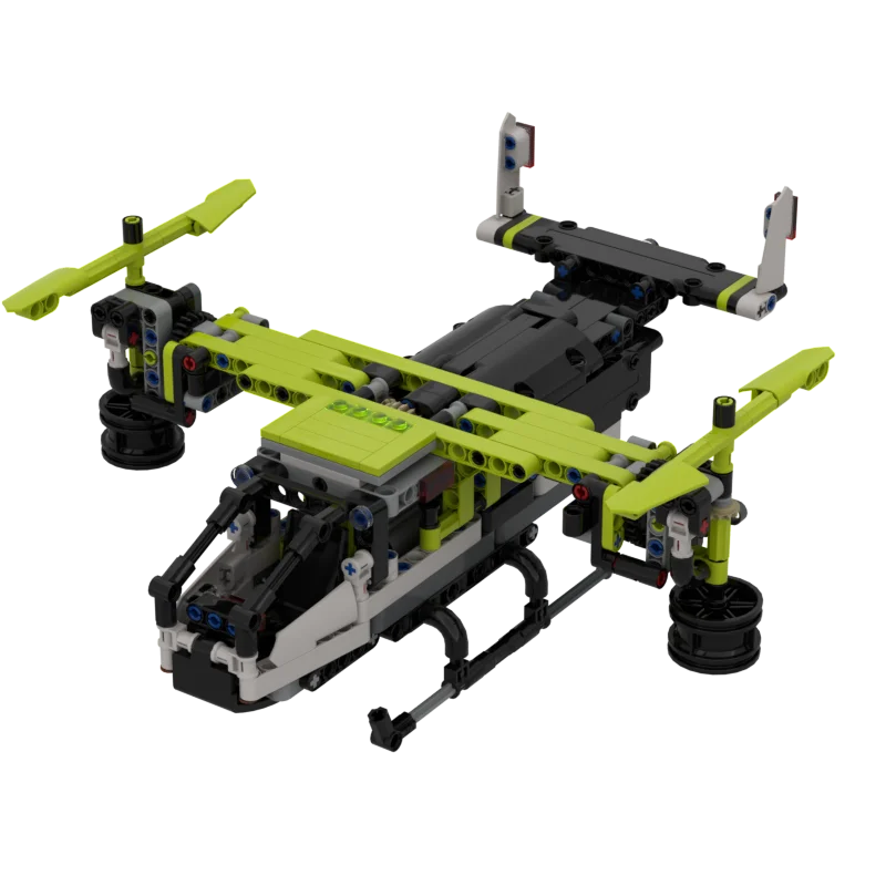 飛行機模型 MOC 組み立てブロック 小粒子組み立てモデル DIY 装飾品 男の子のおもちゃ 499個（パーツパック/電子図面）