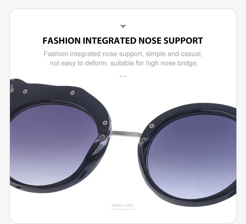 Übergroße Runde Sonnenbrille für Damen 2026 Luxusmarke Mode Kristall Leopardenkopf Sonnenbrillen Retro Anti-Blaulicht-Brillen – Detail 15