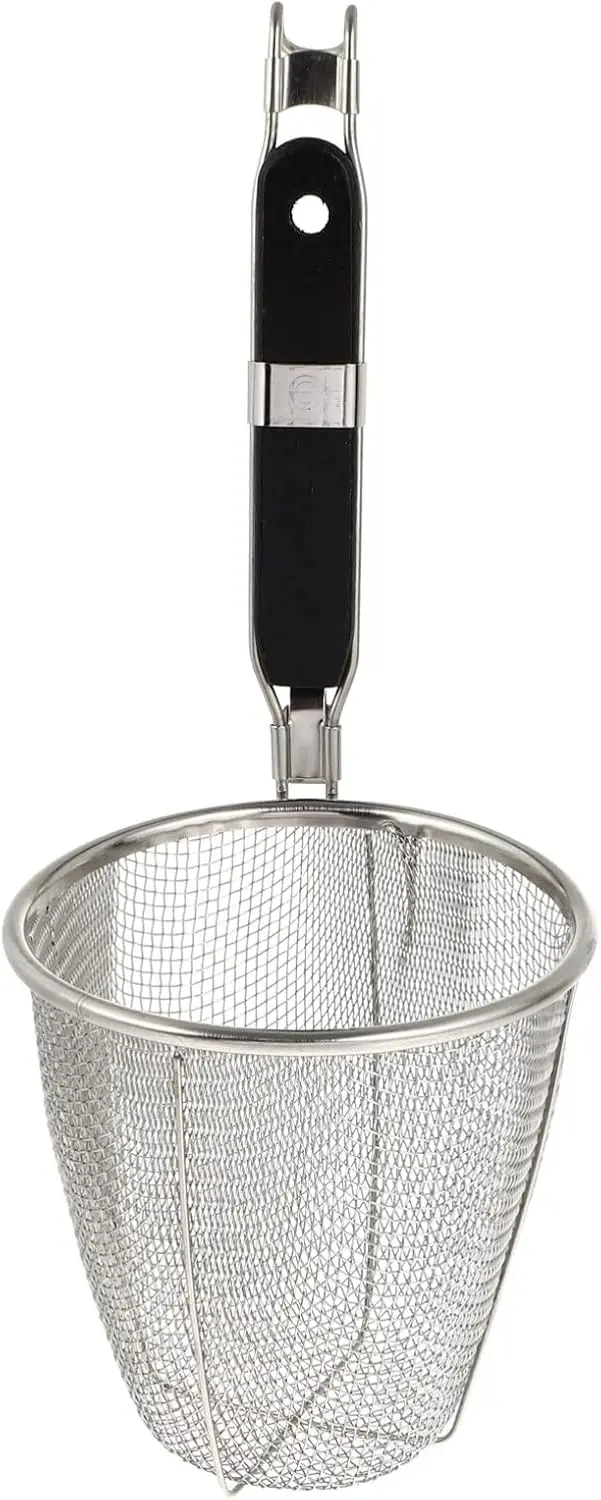 

Mesh Strainer Spoon Stainless Steel Pasta Basket Mesh Noodle Strainer Pasta Noodle Strainer Sieve Mesh Strainer with Han