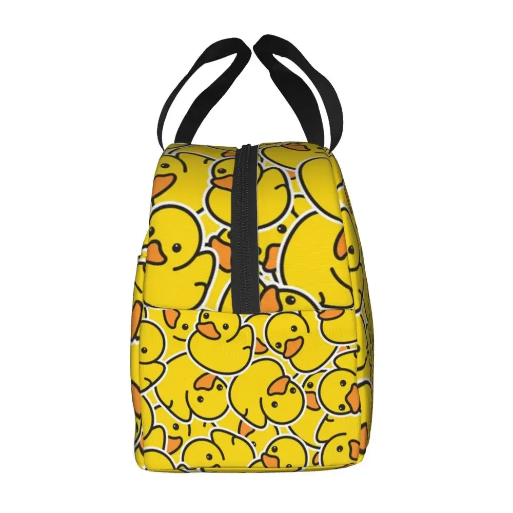 Yellow Classic Rubber Duck Gothic Lunch Bag Women Warm Cooler Insulated Lunch Boxes for Student School lunchbag