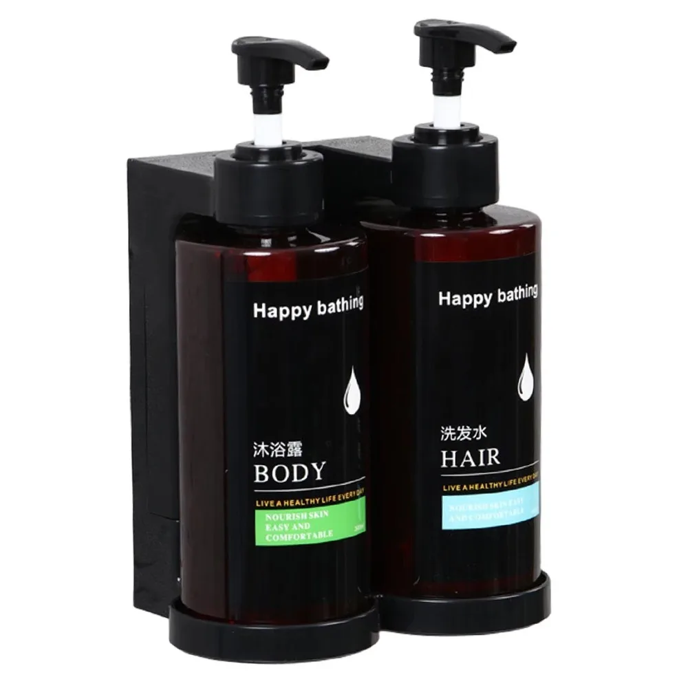 

Wall Mounted Manual Soap Dispensers Hand Press Clear Bath Lotion Container Refillable Lock Hand Sanitizer Jar Washroom