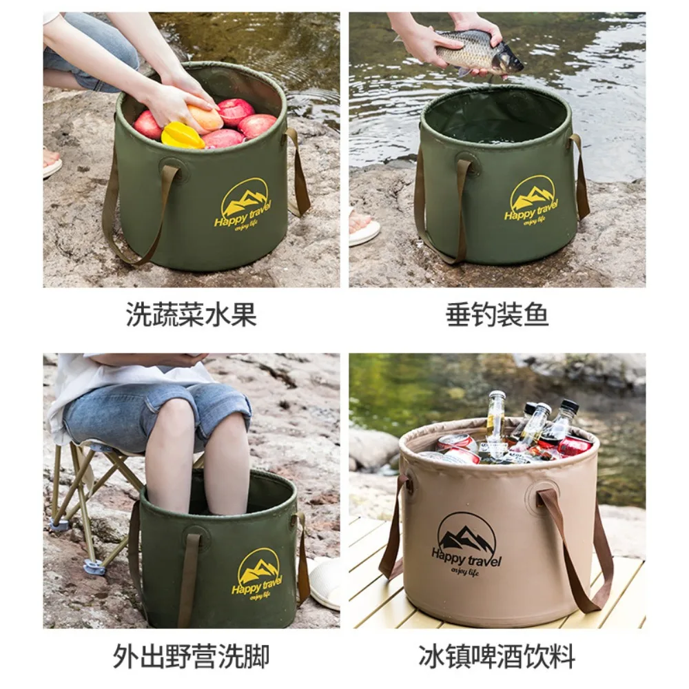 Outdoor Folding Water Bucket, Portable Foot Soaking Fishing Bucket Truck, Travel Camping, Picnic Water Bucket Accesorios Bbq