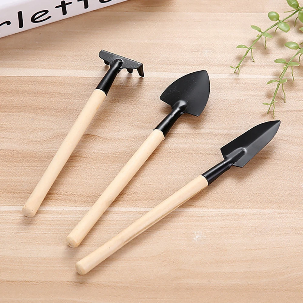 3pcs Household Succulent Planting Gardening Loose Soil Tool Mini Stainless Steel Three-Piece Set Potted Plant Flower Shovel Tool