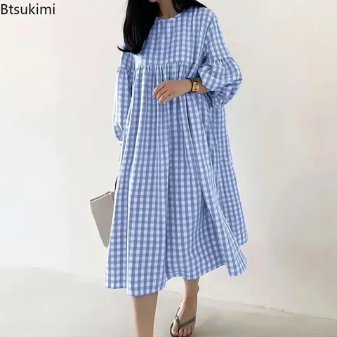 Винтажное клетчатое платье Btsukimi из хлопка