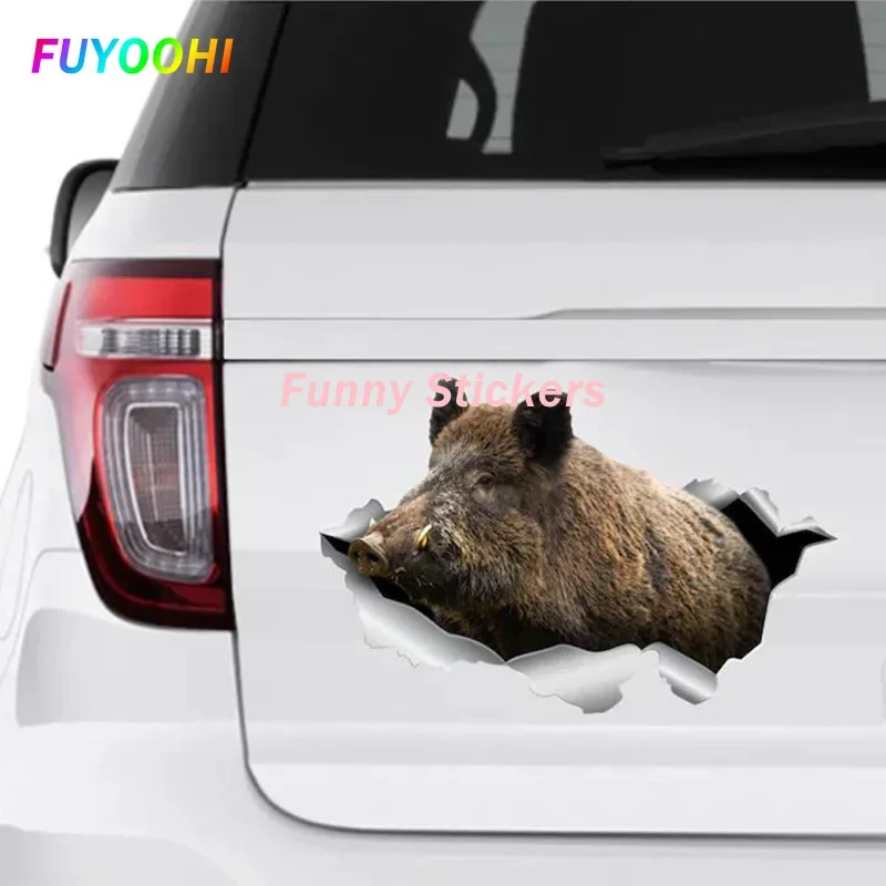 FUYOOHI Play Stickers Wild Boar Car Decals Wild Boar Decal Forest Animals Auto Sticker