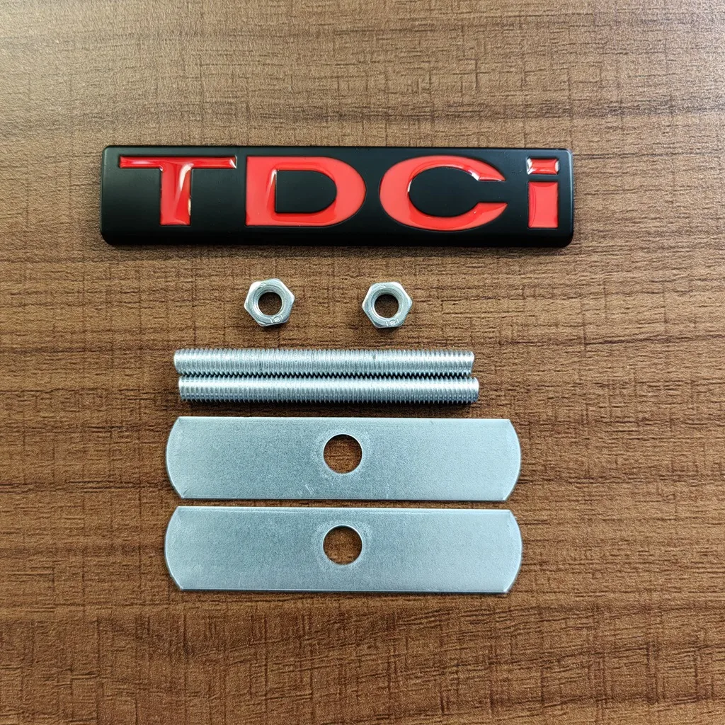 شعار أسود ثلاثي الأبعاد معدني أسود ، شعار TDCI ، ملصق صندوق السيارة ، ملصق شارة الشبكة الأمامية ، الملحقات