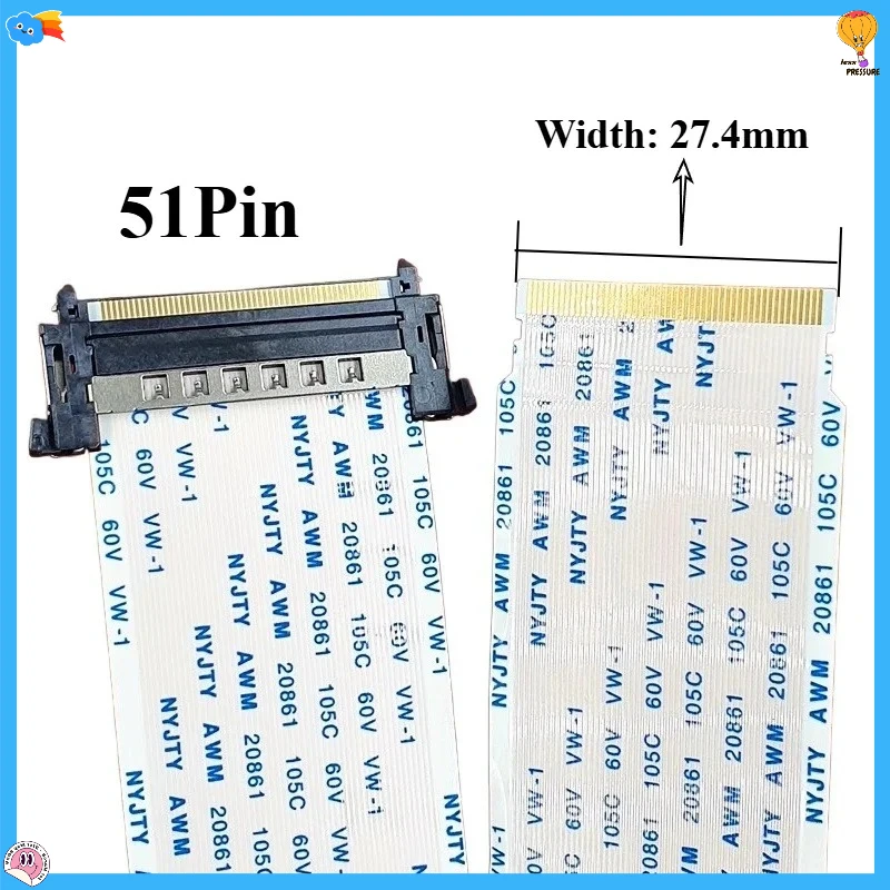 4K HDTV LVDS TV Ribbon Cable AWM 20861/20706 105C 60V VW-1 Compatible with TCL Konka Hisense Skyworth Changhong Haier Suitable F