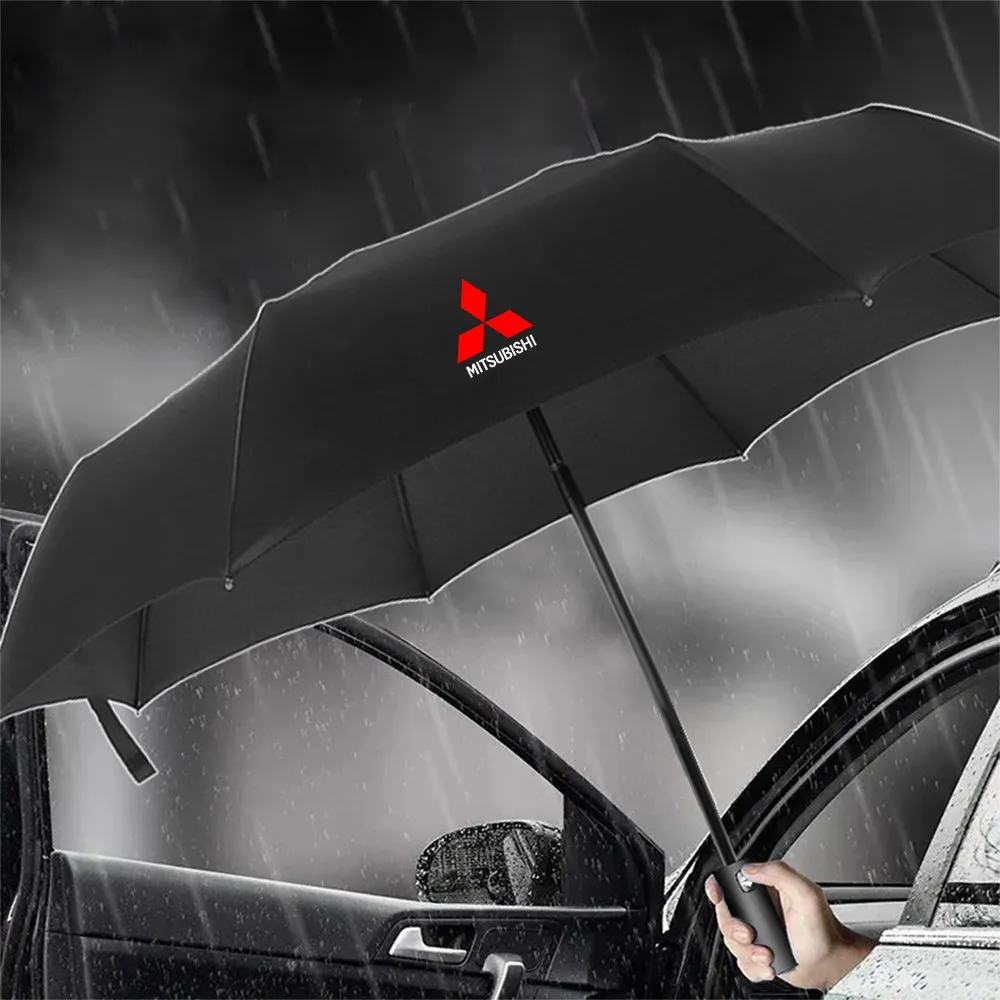 

12 Bone Fully Automatic Umbrella With Thick And Durable Keel Three Folding Umbrella UV Resistant For Mitsubishi Lancer Outlander