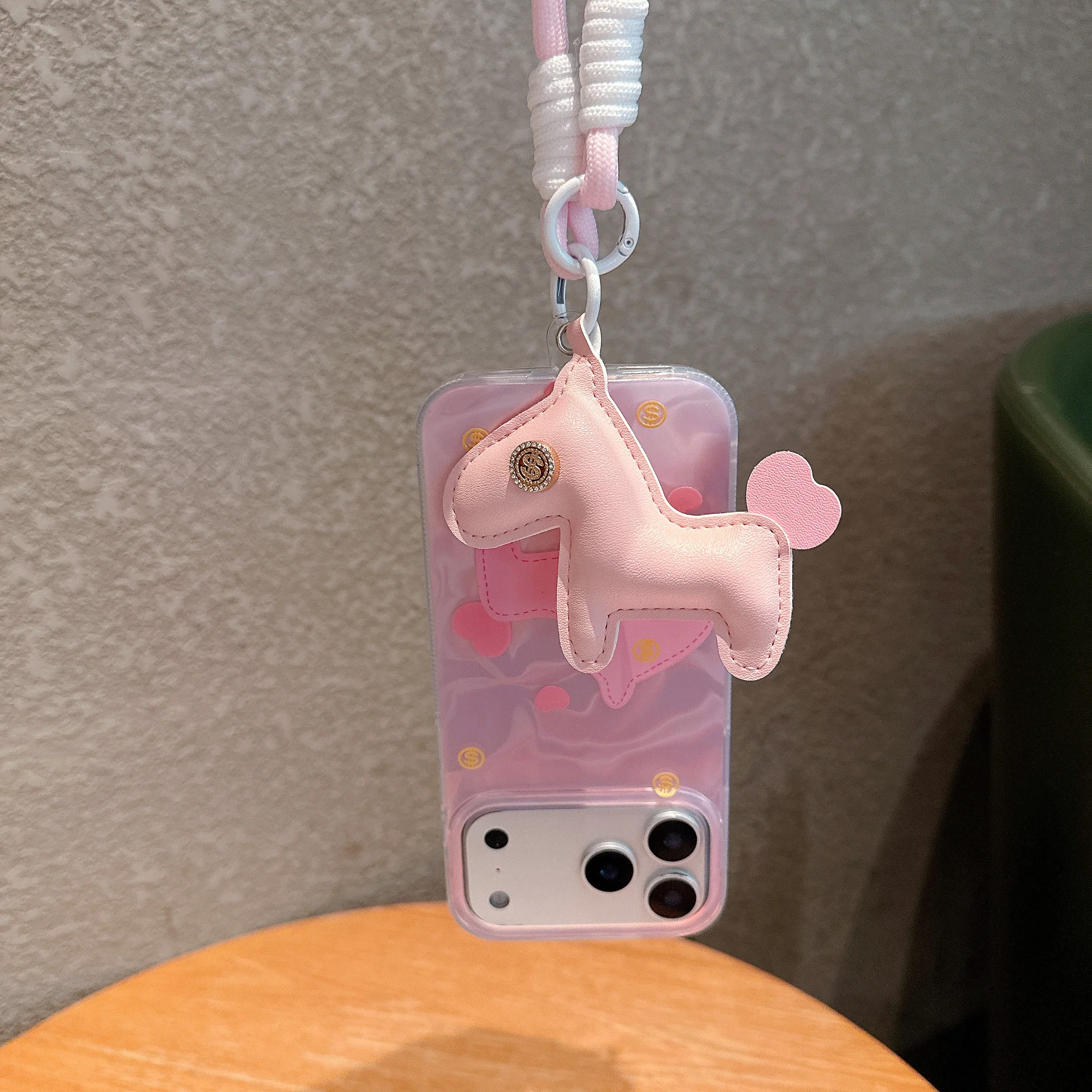 Collana estiva con gancio per dopamina per iPhone 16 Custodia per telefono Promax - Design sottile 15 Plus - 14 Minimalisti - 13 Stile semplice