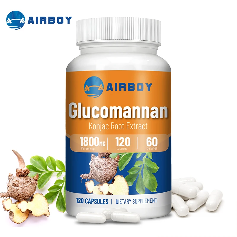 

Glucomannan 1800mg - Natural Source of Fiber - Weight Management, Supports Regularity, Controls Appetite