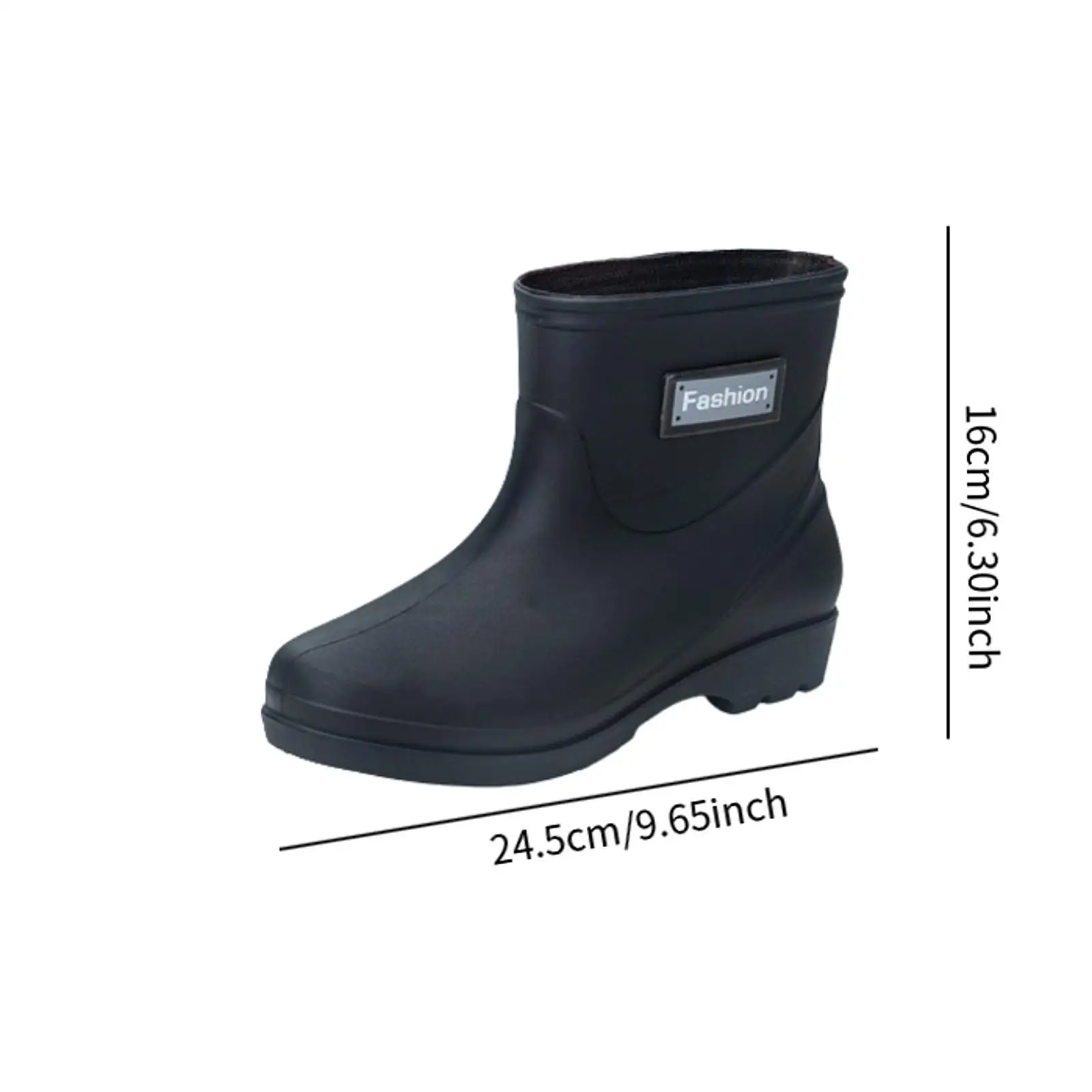 Mid Calf Rain Boots for Outdoor Travel, Calçado de proteção impermeável, Sapatos de jardim práticos, Rainboots antiderrapantes, Elegante