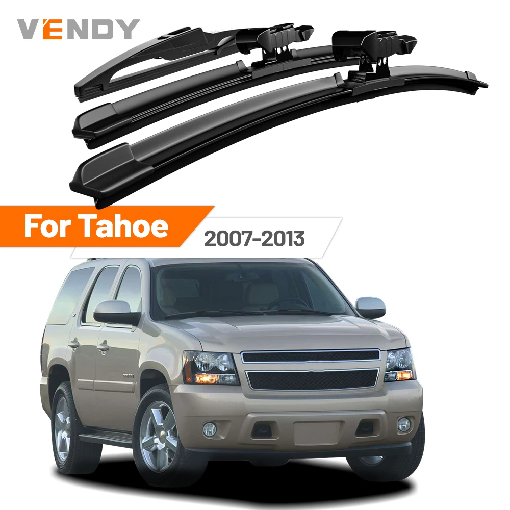 

For Chevrolet Tahoe 2007-2013 2008 2009 2010 2011 2012 Front & Rear Windshield Wiper Blades Windscreen Wipers Set Accessories
