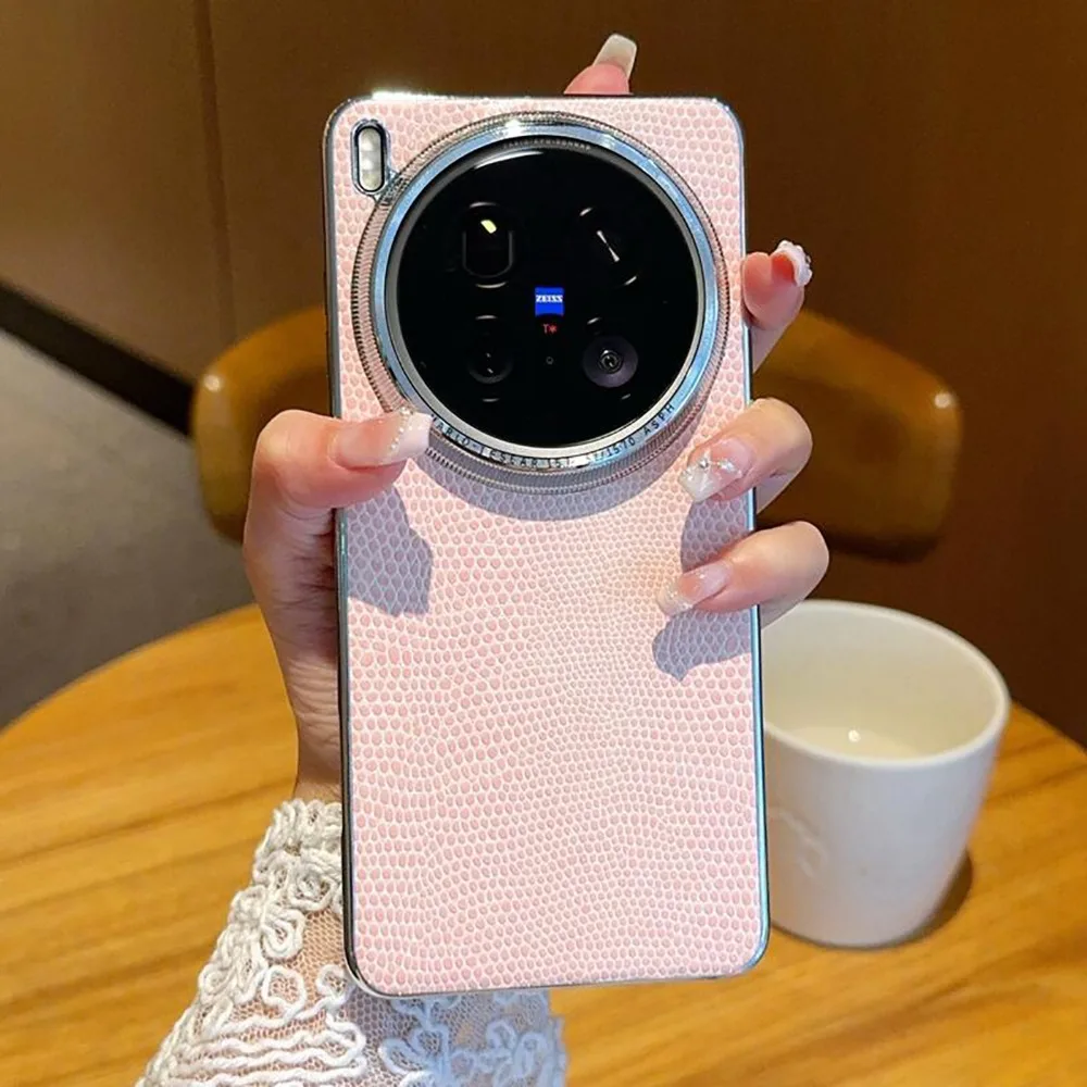 

Для VIVO X300 X200 Pro Mini X200S X100 Ultra X100S Роскошный текстурированный чехол с гальванической рамкой, противоударная защитная задняя крышка