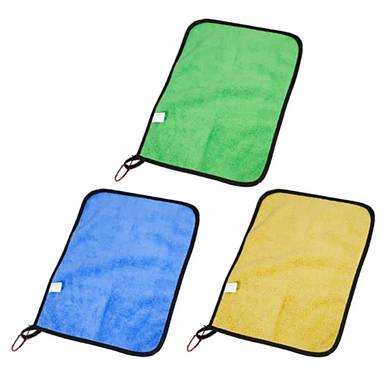 Thickened Fishing Cleaning Towel Microfiber Fishing Towel with Clips Outdoor Sports Wipe Hands Towel Fisherman Drop Shipping