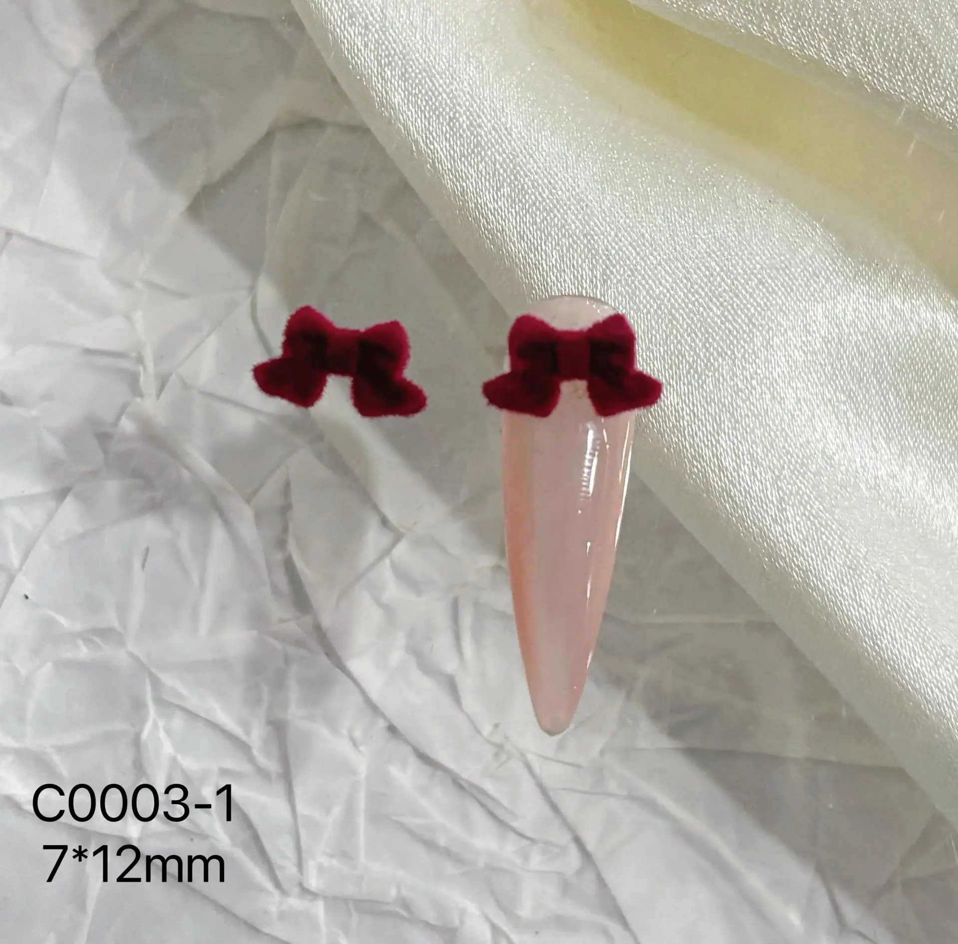 Kaniu – breloques pour ongles en velours, 10 pièces, strass en alliage noir, rouge, blanc, crème, pour décoration Nail Art, bricolage, Salon de manucure