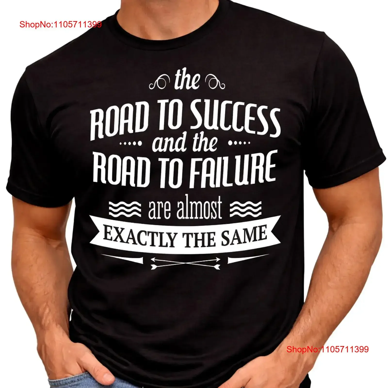 Road To Success T Shirt Inspirational Motivation Quote Mindset long or short sleeves vintage Washed streetwear Versatile Soft