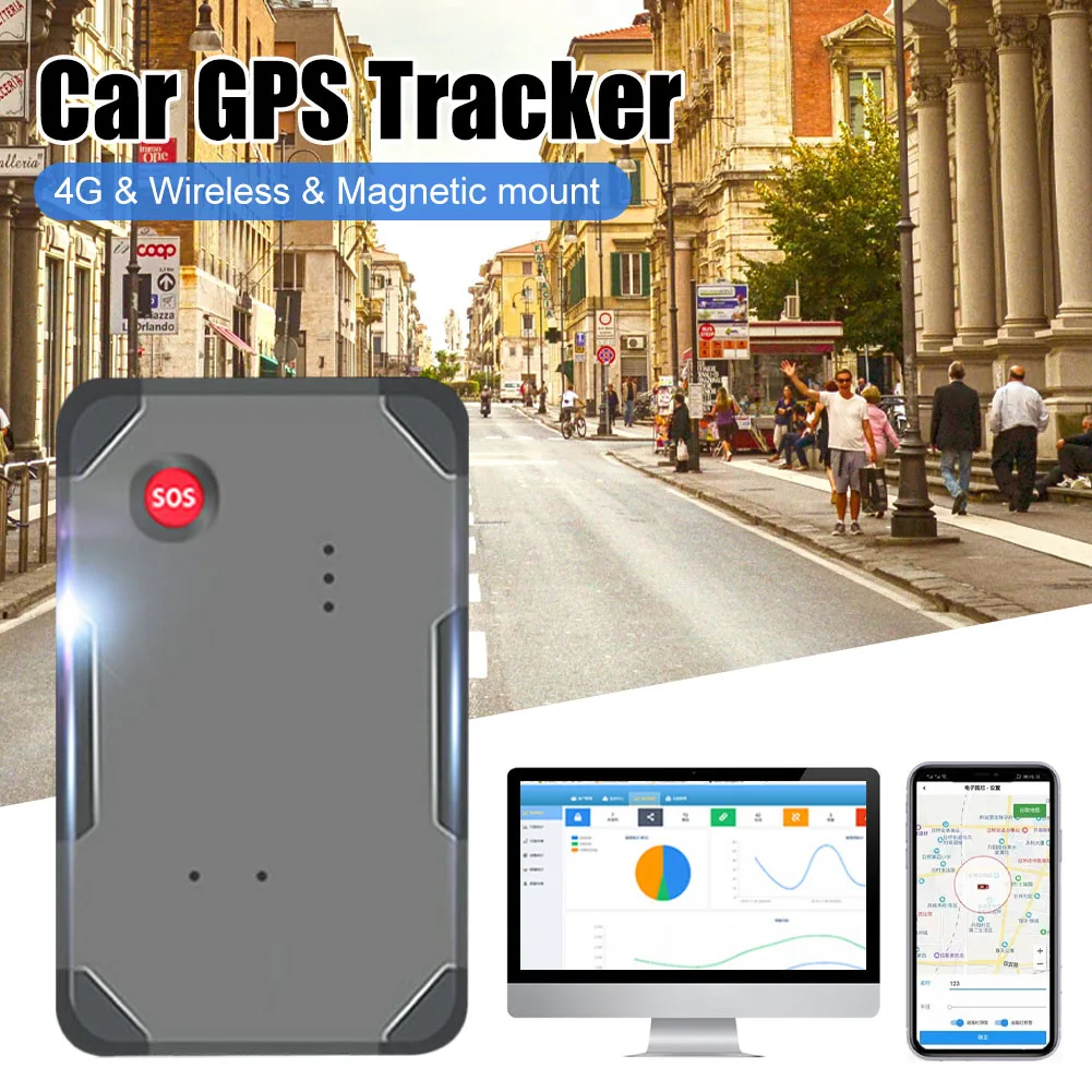 Mini Car GPS Tracker 4G Vehicle Locator Real Time Pet Child Anti-Lost Tracking Device Long Standby APP Control Magnetic Mount