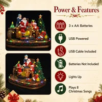 Santa Claus Gift Factory, Spinning Train Music Ornament, Festive Desktop House Decoration, Home Decor, Gift 6