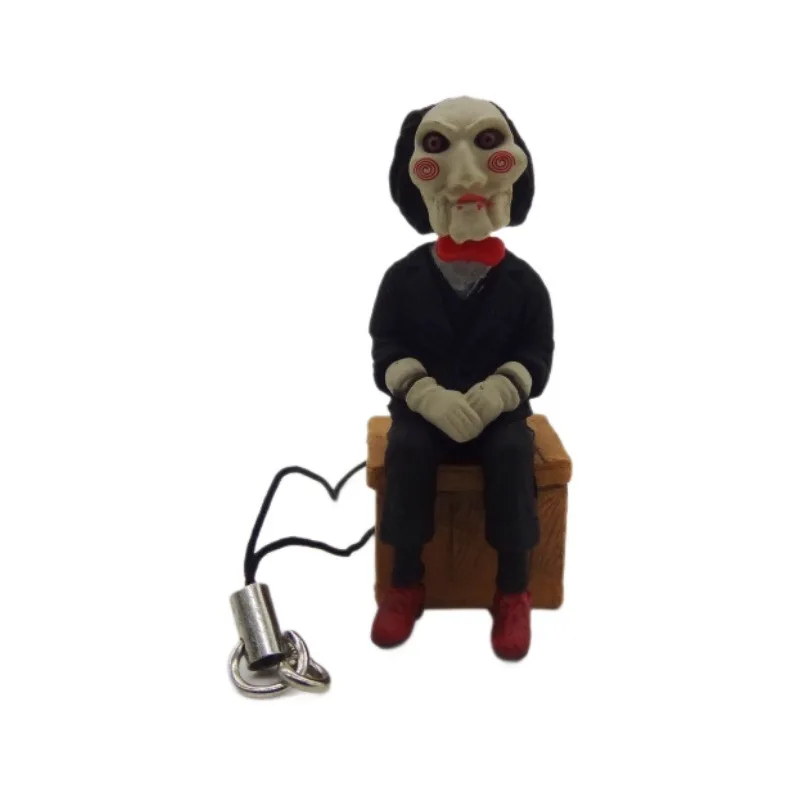 5 cm Horrorfilm Saw Billy Schlüsselanhänger Anhänger Mini Modell Figuren Brinquedos Figur in Einzelhandelsverpackung