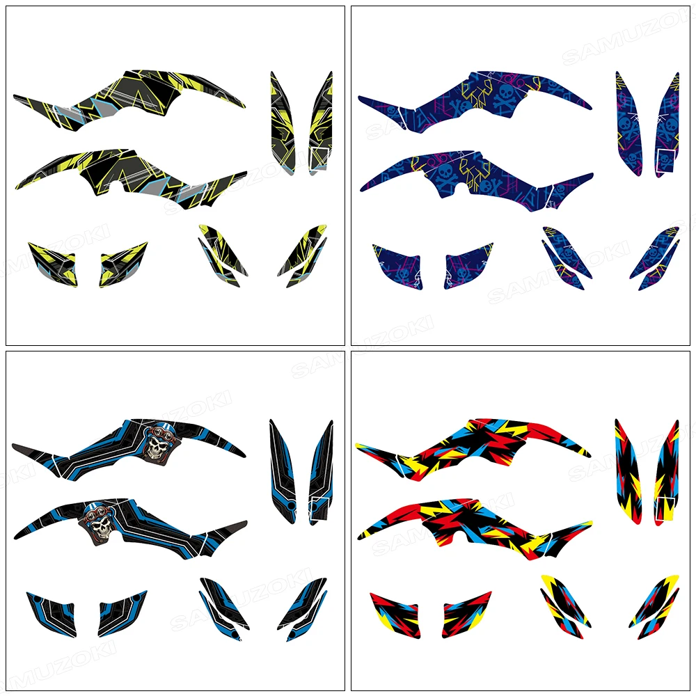 

Fit for Yamaha RAPTOR 350 YFM350 YFM 350 2004-2014 ATV Full Fairing Decal Graphics Background Kits Sticker