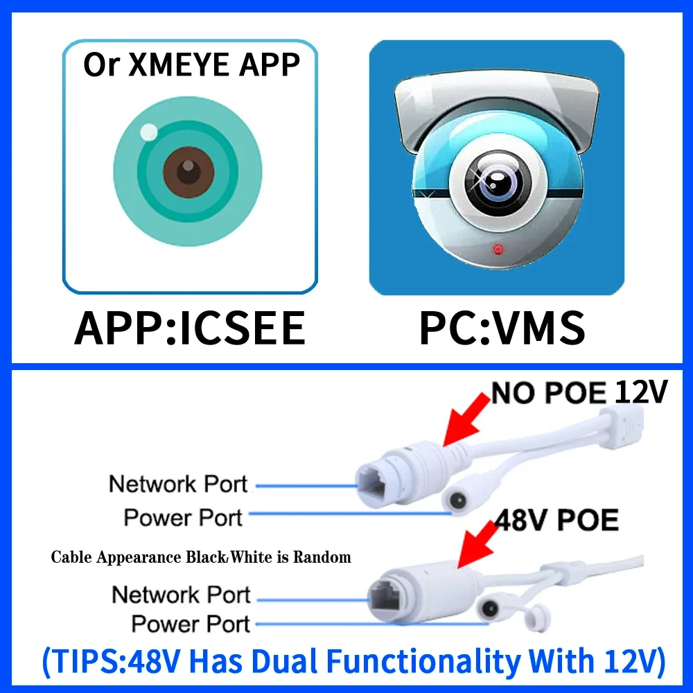 2K POE IP Mini Camera CCTV 4MP HD Full Digital Onvif H.265 In/Outdoor Street Waterproof IP66 Face Human Detection XMEYE For Home