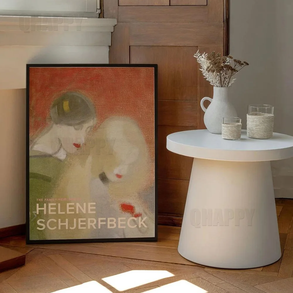 Abstract Figure Painting  Helen Schjerfbeck Poster Wall Art Canvas Painting Modern Prints  For Livingroom  Bedroom Home Decor