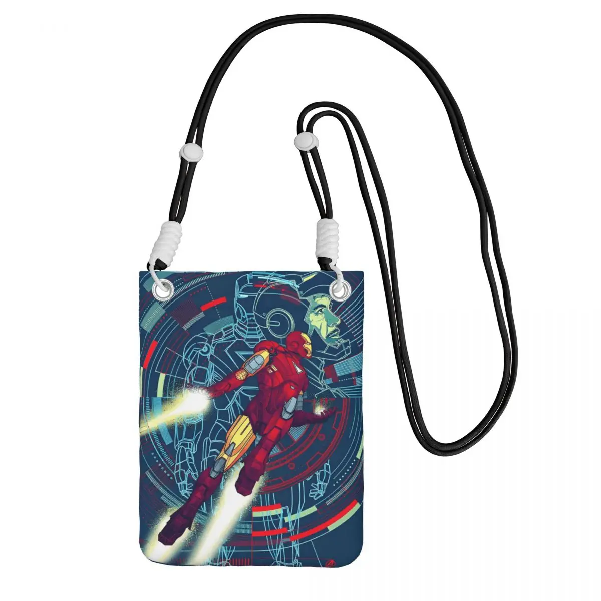 

Custom Fashion Iron Man Mobile Phone Bag Travel Hiking Women Men Superhero Small Crossbody Purse Smart Phone Wallet With Strap