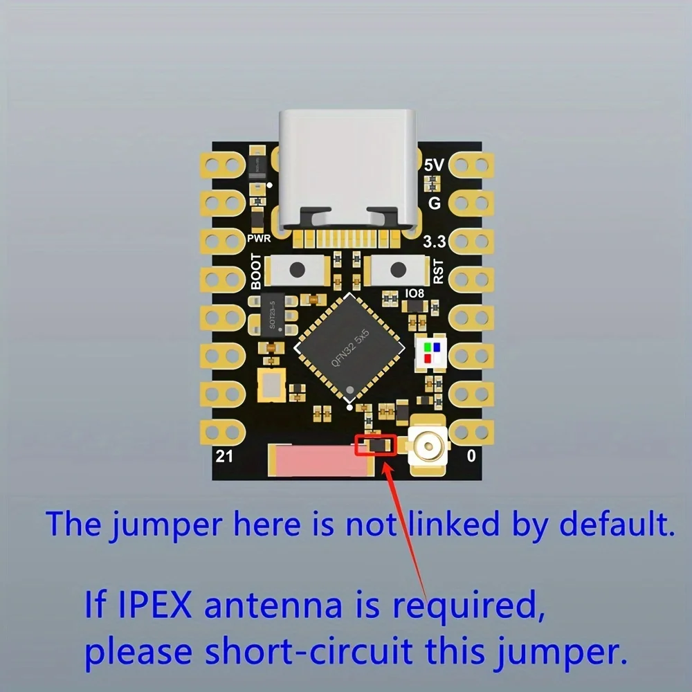 Ipexアンテナ,supermini v2 plus,iot,wifi,bluetooth,micropython,arduino互換の新しい開発ボードESP32-C3